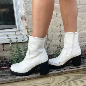 Urban outfitters white go go boots